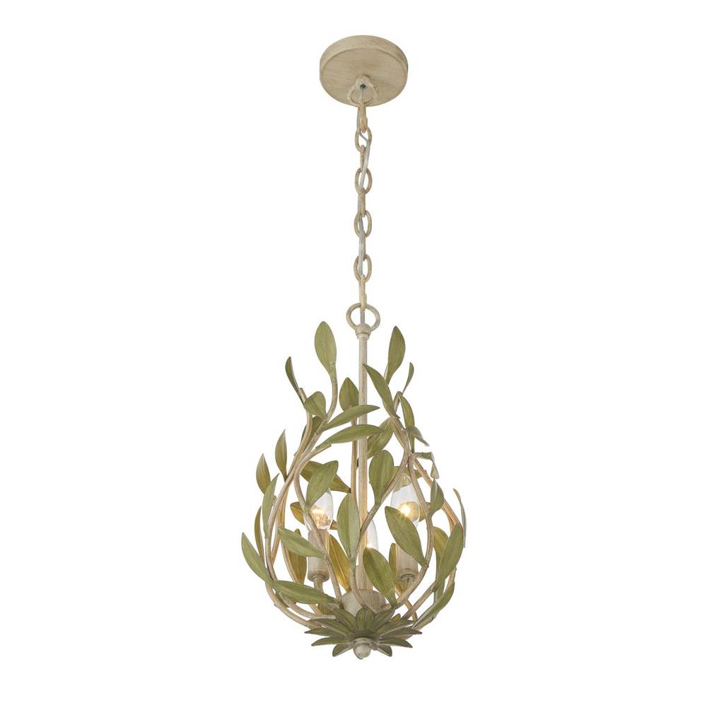 Crystorama 565-CT Champagne Green Tea Broche 9'' Champagne Green Tea Chandelier Image 5