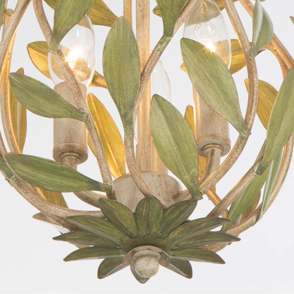 Crystorama 565-CT Champagne Green Tea Broche 9'' Champagne Green Tea Chandelier Image 4