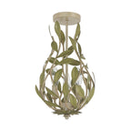 Crystorama Broche 9'' Champagne Green Tea Semi Flush Mount