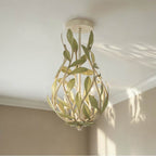Crystorama 565-CT_CEILING Champagne Green Tea Broche 9'' Champagne Green Tea Semi Flush Mount Image 4