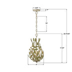 Crystorama 565-CT Champagne Green Tea Broche 9'' Champagne Green Tea Chandelier Image 3
