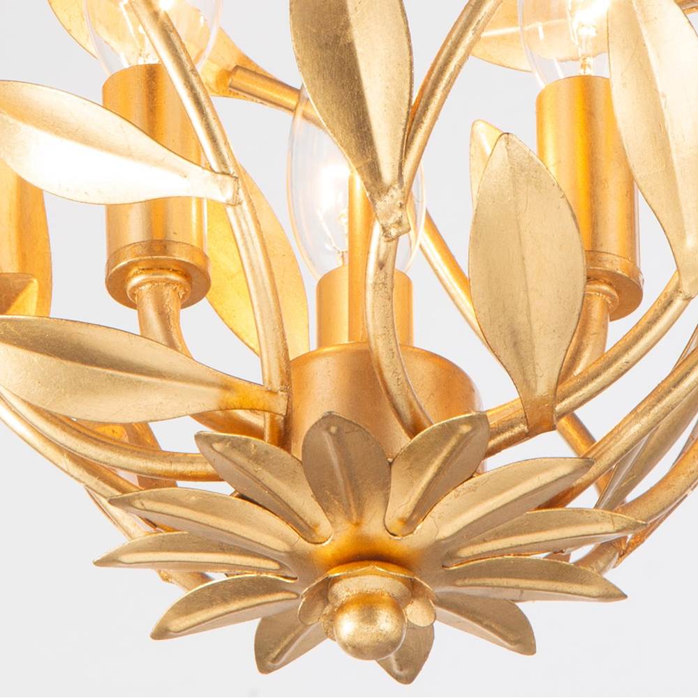 Crystorama 565-GA_CEILING Antique Gold Broche 9'' Antique Gold Semi Flush Mount Image 4