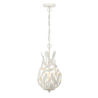 Crystorama 565-MT Matte White Broche 9'' Matte White Chandelier Image 6
