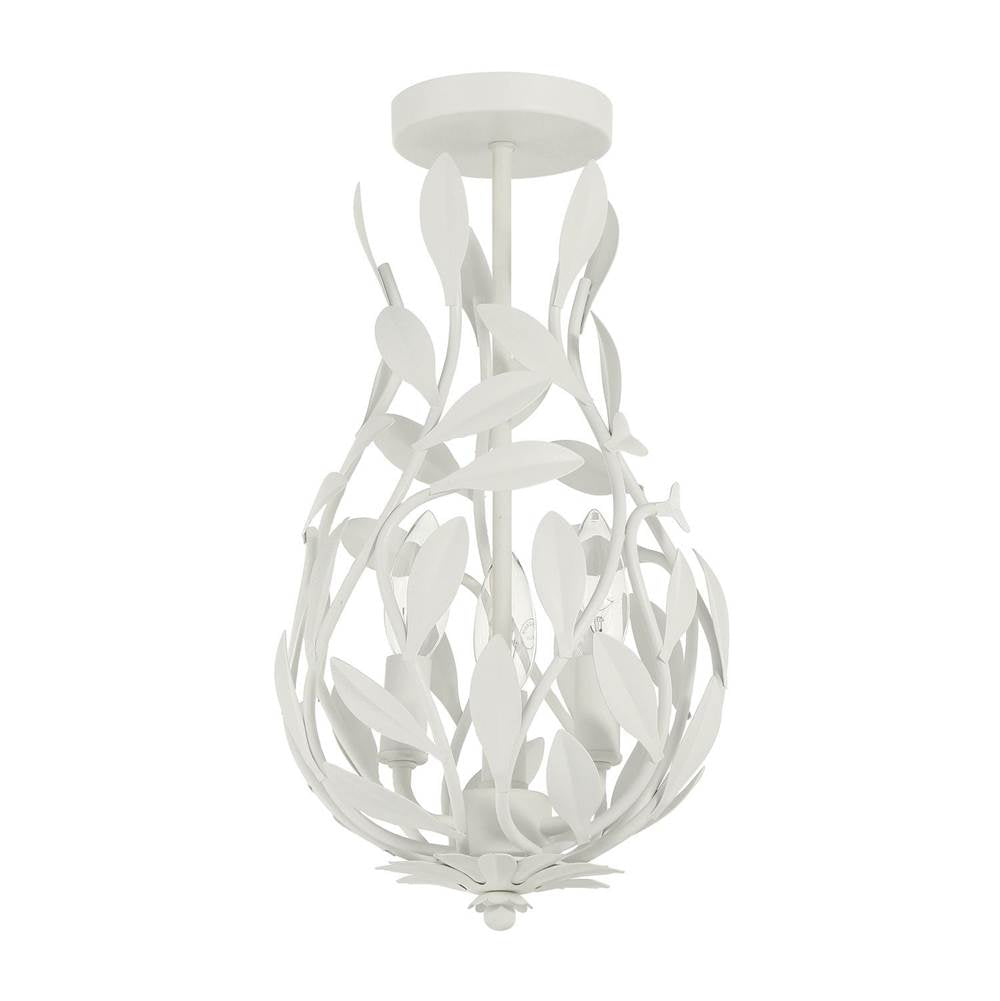 Crystorama Broche 9'' Champagne Green Tea Semi Flush Mount