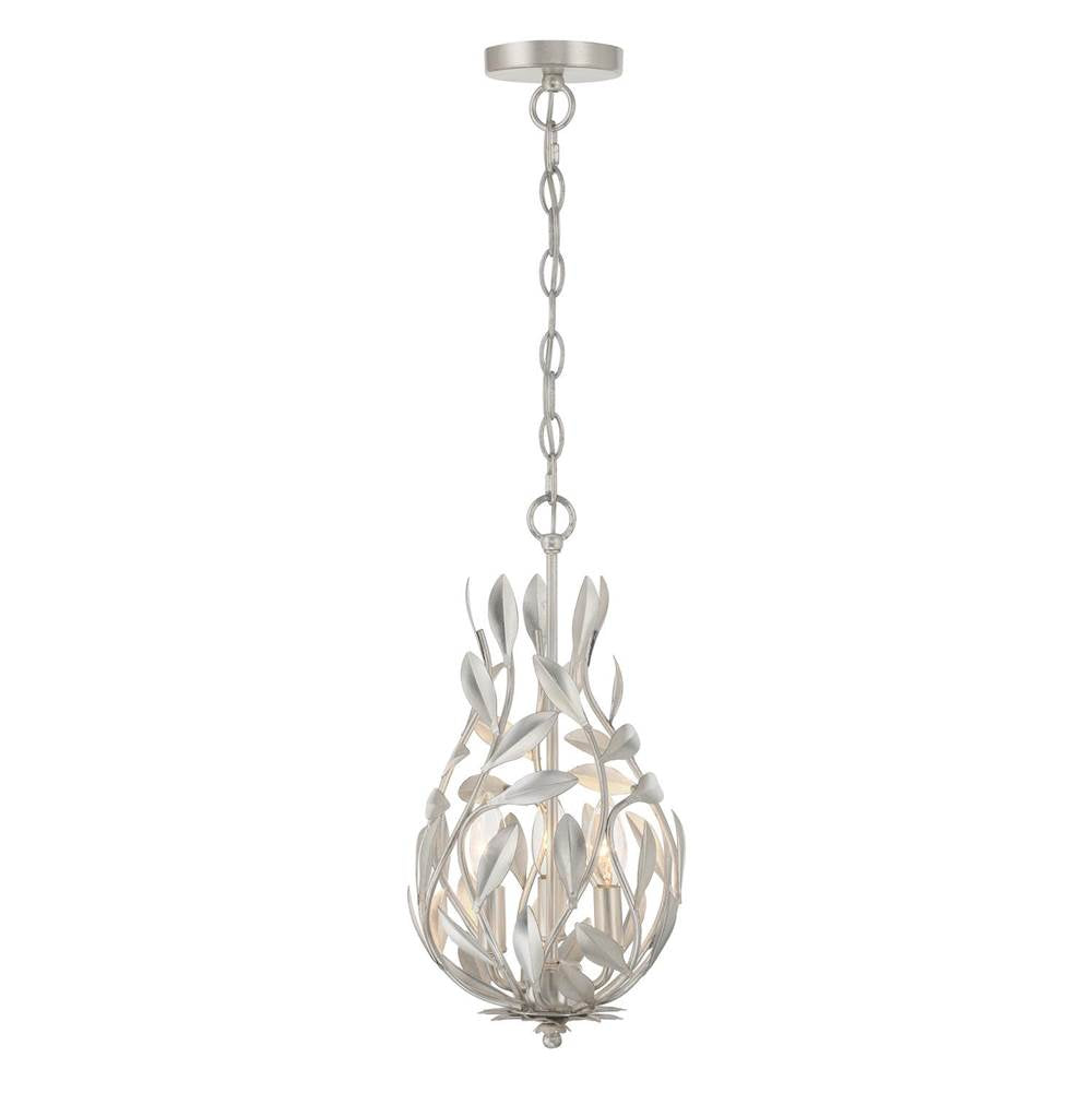 Crystorama 565-SA Antique Silver Broche 9'' Antique Silver Chandelier Image 6