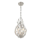 Crystorama 565-SA Antique Silver Broche 9'' Antique Silver Chandelier Image 5