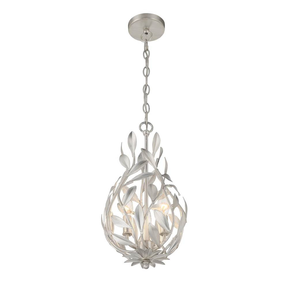 Crystorama 565-SA Antique Silver Broche 9'' Antique Silver Chandelier Image 5