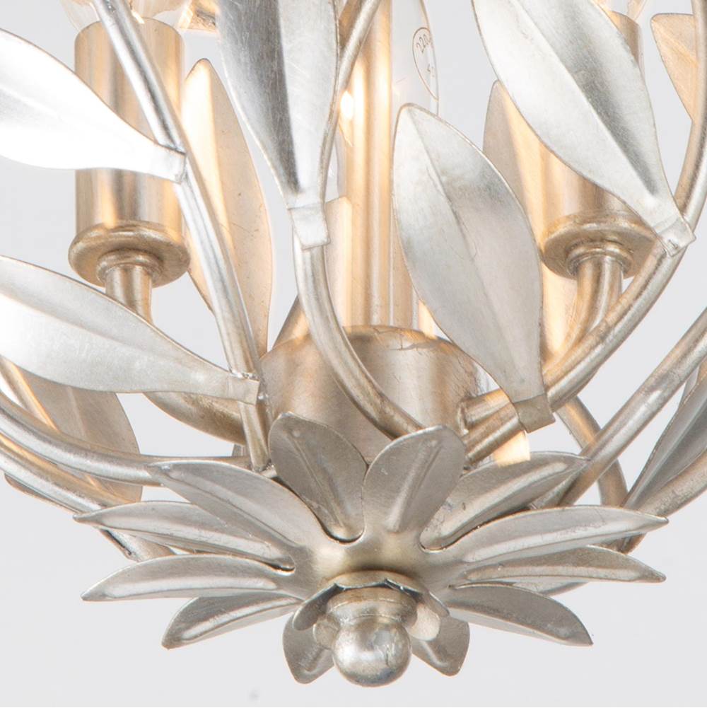 Crystorama 565-SA Antique Silver Broche 9'' Antique Silver Chandelier Image 4