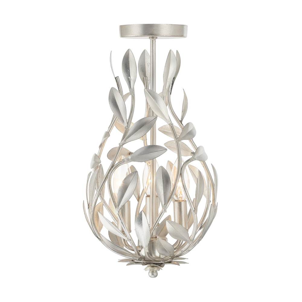 Crystorama 565-SA_CEILING Antique Silver Broche 9'' Antique Silver Semi Flush Mount Image 6