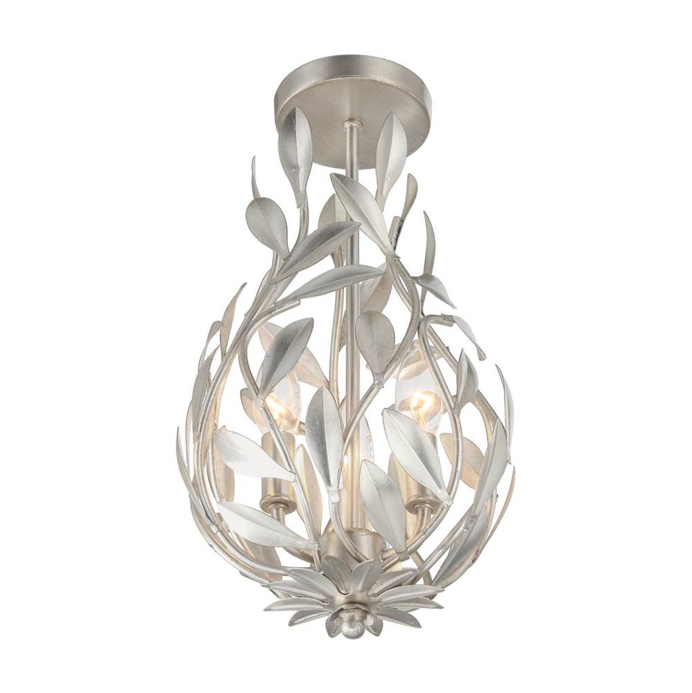 Crystorama 565-SA_CEILING Antique Silver Broche 9'' Antique Silver Semi Flush Mount Image 5
