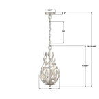 Crystorama 565-SA Antique Silver Broche 9'' Antique Silver Chandelier Image 2