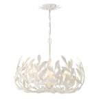 Crystorama 566-MT Matte White Broche 5 Light Matte White Chandelier Image 7