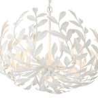 Crystorama 566-MT Matte White Broche 5 Light Matte White Chandelier Image 5