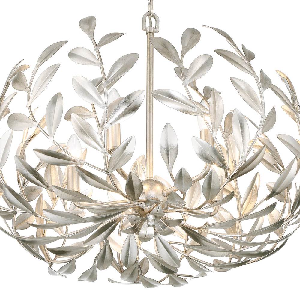 Crystorama 566-SA Antique Silver Broche 5 Light Antique Silver Chandelier Image 5