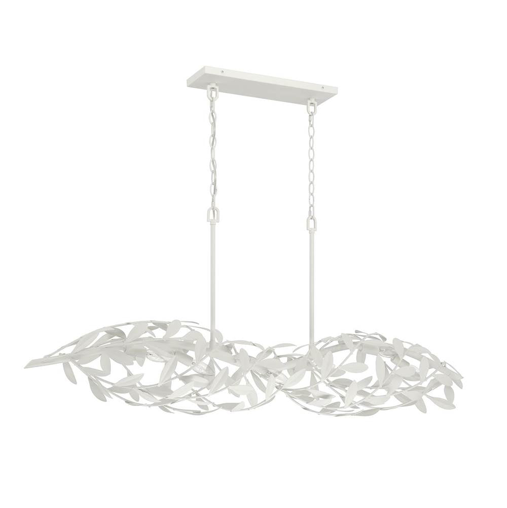 Crystorama Broche 50.5'' Antique Gold Linear Chandelier