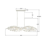 Crystorama 567-MT Matte White Broche 50.5'' Matte White Linear Chandelier Image 2