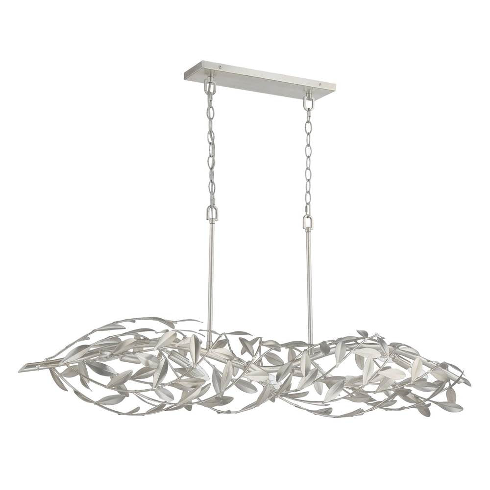 Crystorama Broche 50.5'' Antique Gold Linear Chandelier