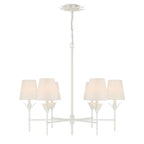 Crystorama 568-MT Matte White Broche 6 Light Matte White Chandelier Image 5