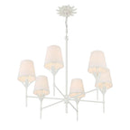 Crystorama 568-MT Matte White Broche 6 Light Matte White Chandelier Image 4