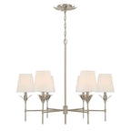 Crystorama 568-SA Antique Silver Broche 6 Light Antique Silver Chandelier Image 5