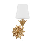 Crystorama Broche 1 Light Antique Gold Sconce