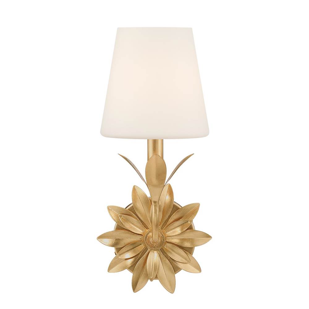 Crystorama 571-OP-GA Antique Gold Broche 1 Light Antique Gold Sconce Image 7