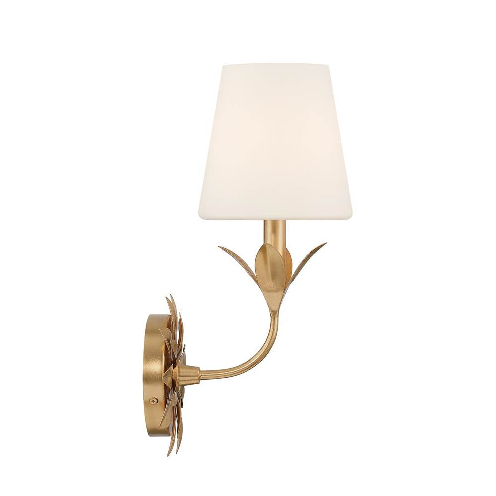 Crystorama 571-OP-GA Antique Gold Broche 1 Light Antique Gold Sconce Image 6