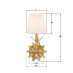 Crystorama 571-OP-GA Antique Gold Broche 1 Light Antique Gold Sconce Image 3
