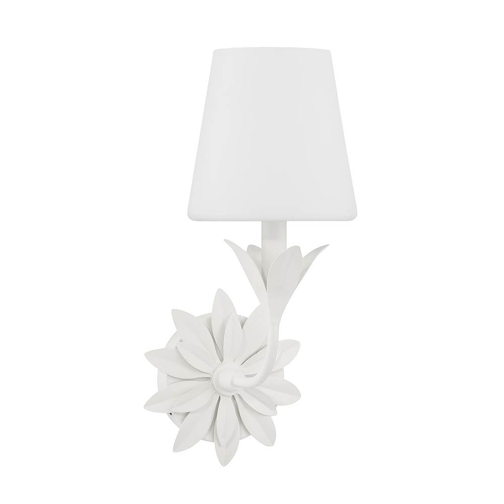 Crystorama Broche 1 Light Antique Gold Sconce