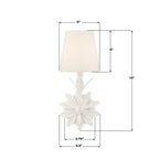 Crystorama 571-OP-MT Matte White Broche 1 Light Matte White Sconce Image 3