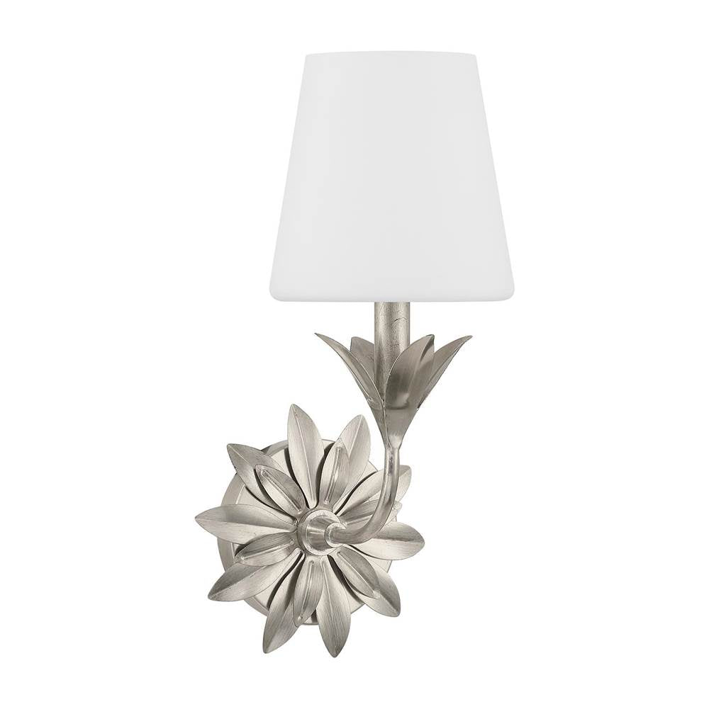 Crystorama Broche 1 Light Antique Gold Sconce