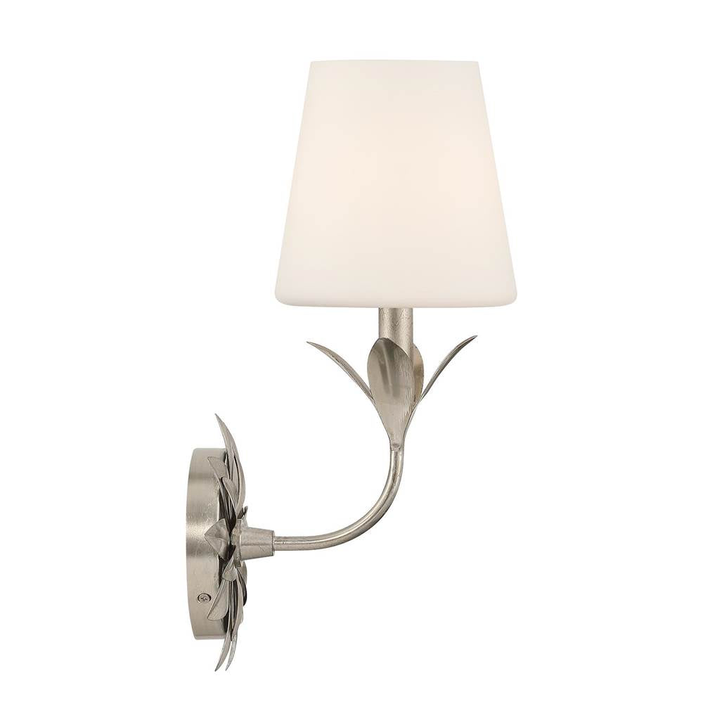Crystorama 571-OP-SA Antique Silver Broche 1 Light Antique Silver Sconce Image 6