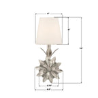 Crystorama 571-OP-SA Antique Silver Broche 1 Light Antique Silver Sconce Image 3