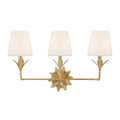 Crystorama 573-OP-GA Antique Gold Broche 3 Light Antique Gold Bathroom Vanity Image 1