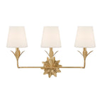 Crystorama 573-OP-GA Antique Gold Broche 3 Light Antique Gold Bathroom Vanity Image 1
