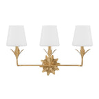 Crystorama Broche 3 Light Antique Gold Bathroom Vanity