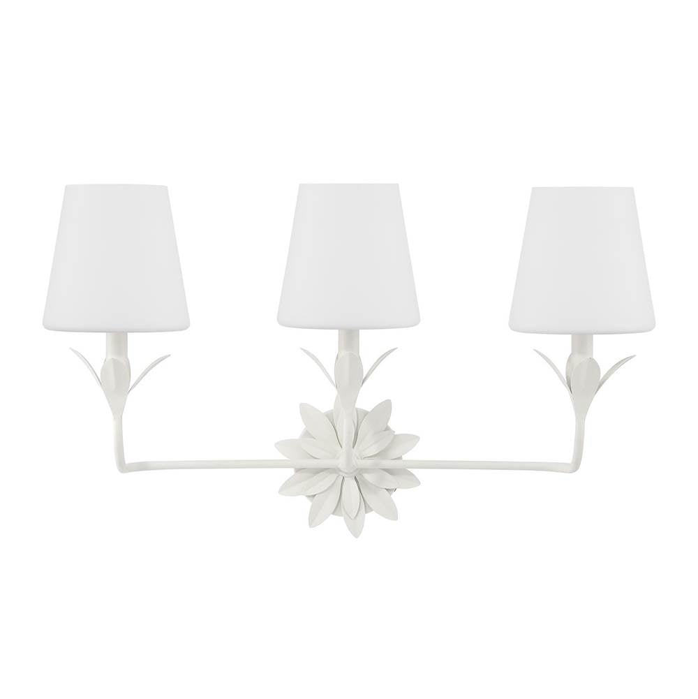 Crystorama Broche 3 Light Antique Gold Bathroom Vanity