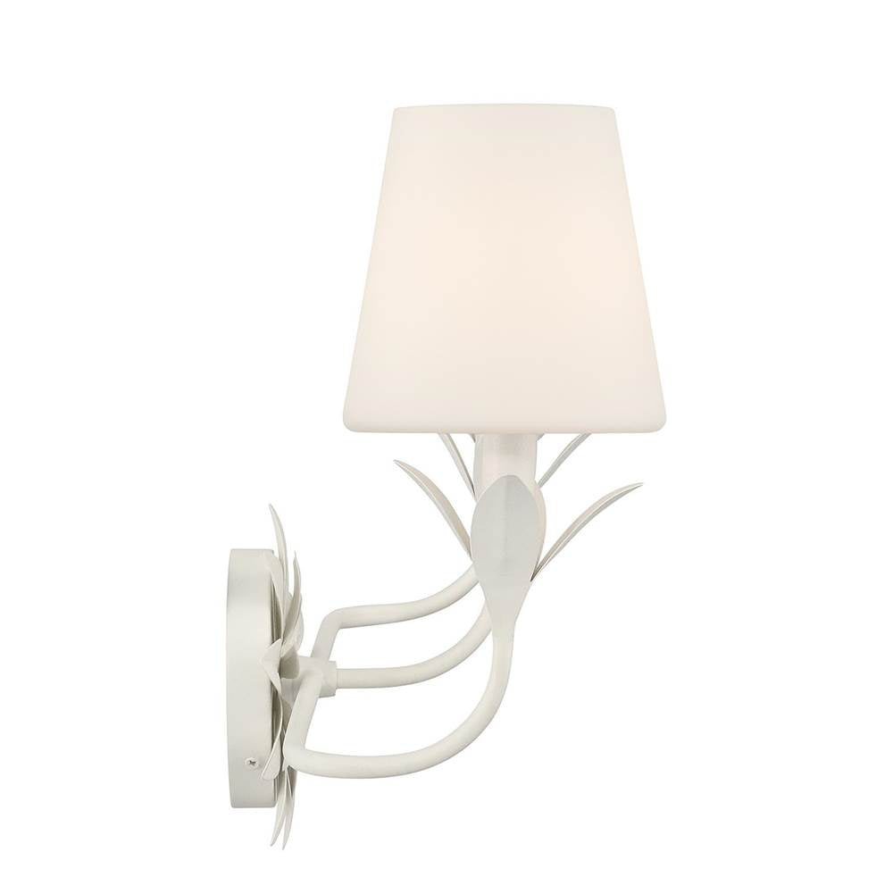 Crystorama 573-OP-MT Matte White Broche 3 Light Matte White Bathroom Vanity Image 6