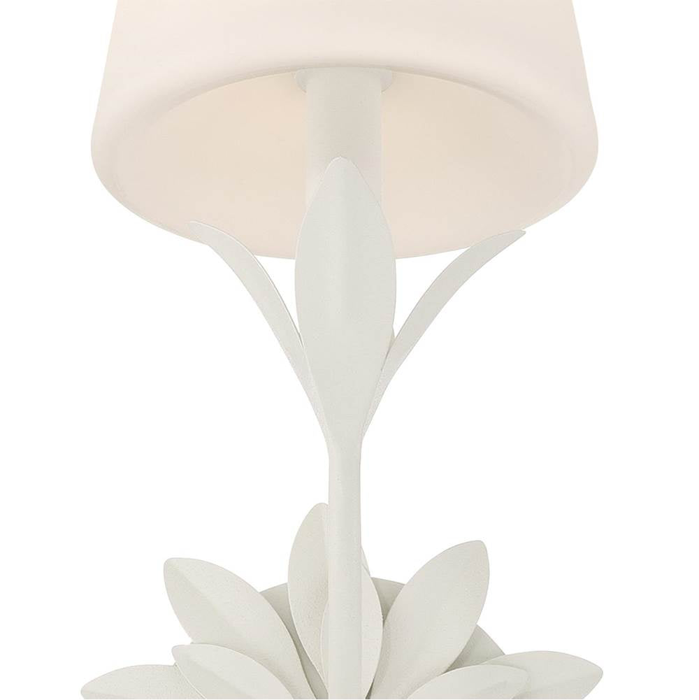 Crystorama 573-OP-MT Matte White Broche 3 Light Matte White Bathroom Vanity Image 5