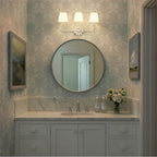 Crystorama 573-OP-MT Matte White Broche 3 Light Matte White Bathroom Vanity Image 4