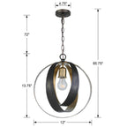 Crystorama 580-EB-GA English Bronze,Antique Gold Luna 1 Light English Bronze  Plus  Antique Gold Sphere Mini Chandelier Image 2
