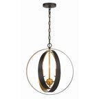 Crystorama 584-EB-GA English Bronze,Antique Gold Luna 4 Light English Bronze  Plus  Antique Gold Sphere Mini Chandelier Image 7