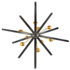 Crystorama Luna 9 Light English Bronze  Plus  Antique Gold Chandelier