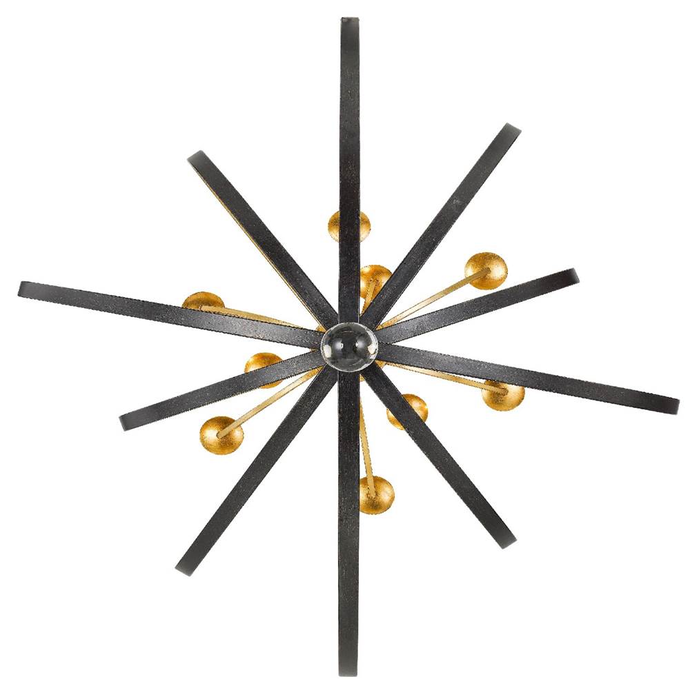 Crystorama Luna 9 Light English Bronze  Plus  Antique Gold Chandelier