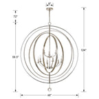 Crystorama Luna 9 Light English Bronze  Plus  Antique Gold Chandelier