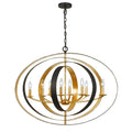 Crystorama 588-EB-GA English Bronze,Antique Gold Luna 8 Light English Bronze  Plus  Antique Gold Oval Chandelier Image 1