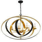 Crystorama Luna 8 Light English Bronze  Plus  Antique Gold Oval Chandelier