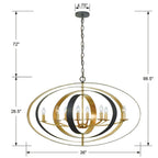 Crystorama 588-EB-GA English Bronze,Antique Gold Luna 8 Light English Bronze  Plus  Antique Gold Oval Chandelier Image 2