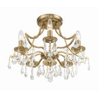 Crystorama 5930-VG-CL-MWP Vibrant Gold Cedar 5 Light Vibrant Gold Ceiling Mount Image 5