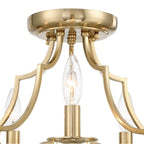 Crystorama 5930-VG-CL-MWP Vibrant Gold Cedar 5 Light Vibrant Gold Ceiling Mount Image 4